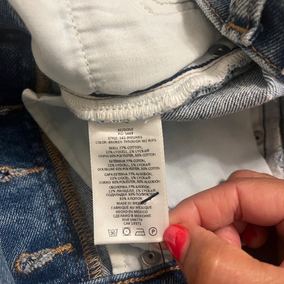 Re/Done High Rise Jeans - Size 28 - Picture 8 of 10